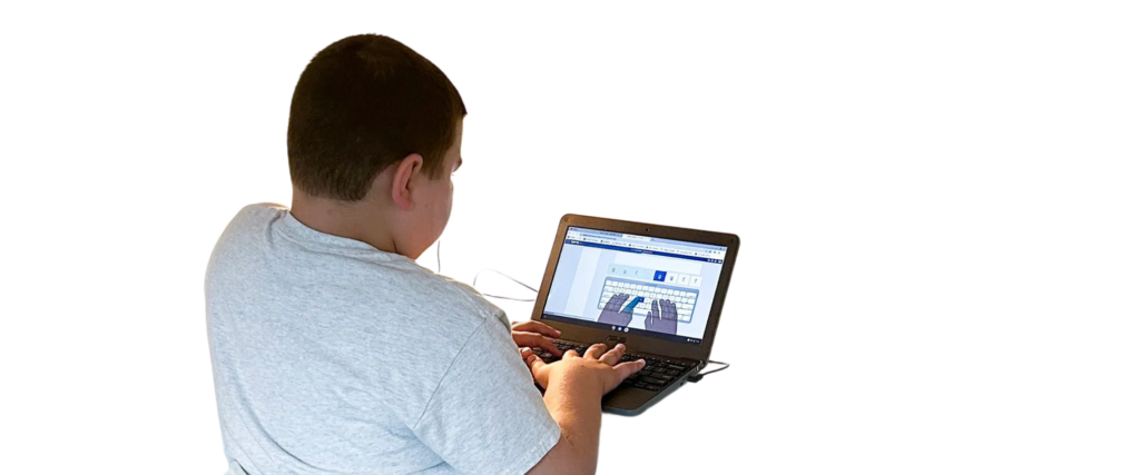 student working on a computer 