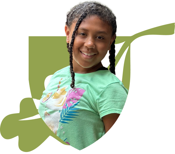 Westlawn school logo with student